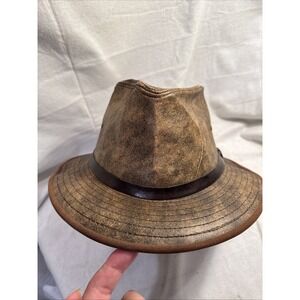 Henschel Hat Co. USA Safari Brown Oiled Gent's Panama Hat Med Jurassic Park Sz L